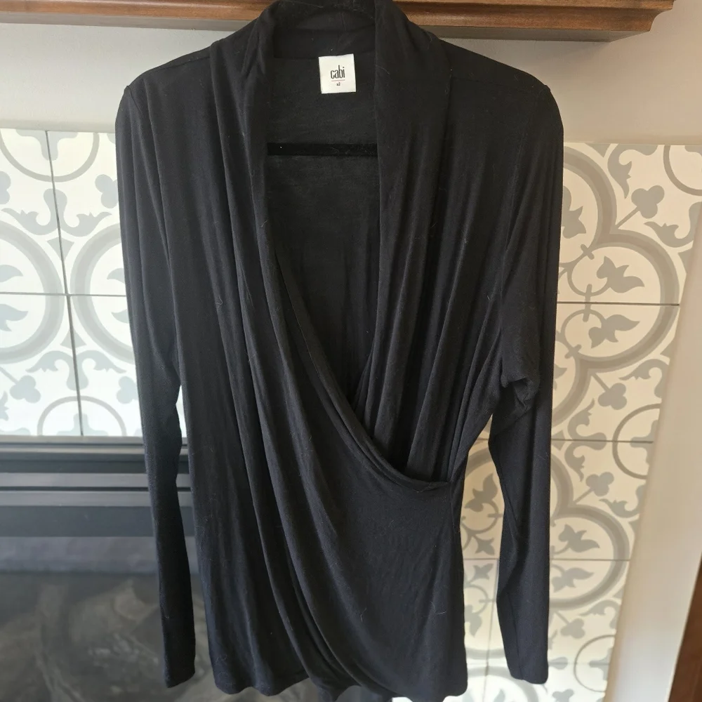 CAbi Crossover Faux Wrap Tunic - Picture 2 of 4